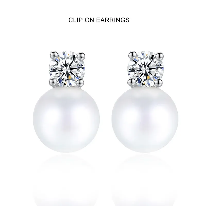 Ohrringe koreanischer Stil Luxus hochwertiger Nachahmung Perlenclip auf Ohrringen für Frauen elegante nicht durchbohrte Drop -Ohr -Clips Hochzeit Jewelly