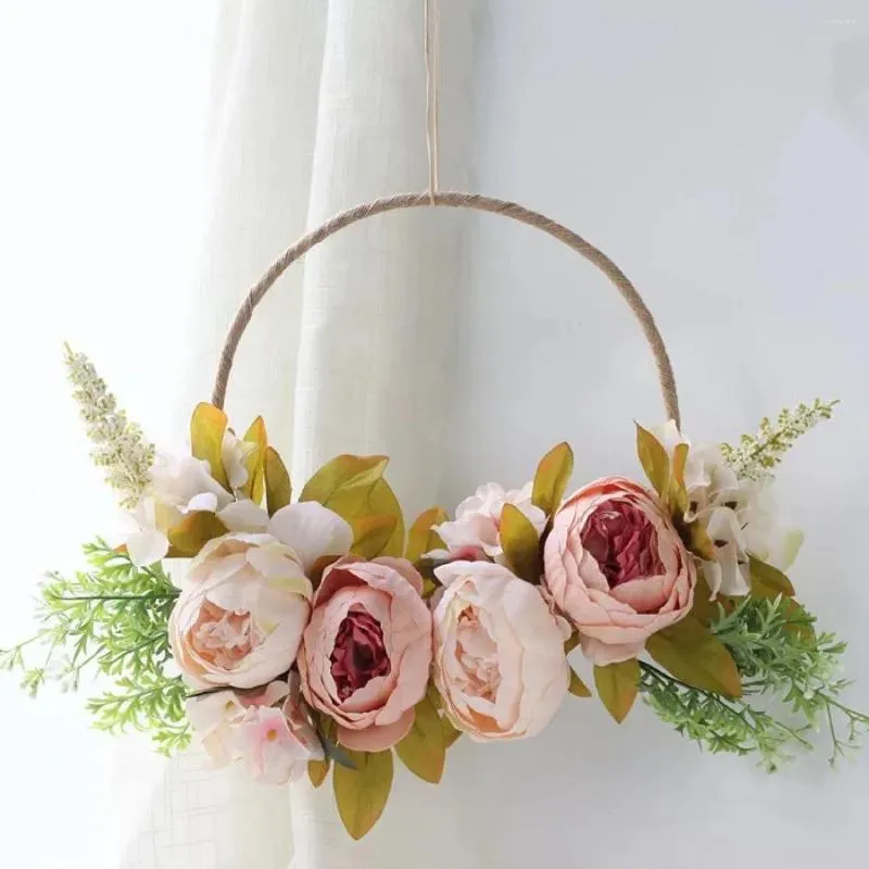 Fleurs de mariage Arrivée 4 couleurs Ivory Purple Poney Bridesmaid Flower Bouquet Hold Garland Demoiselles D Honneur Mariage