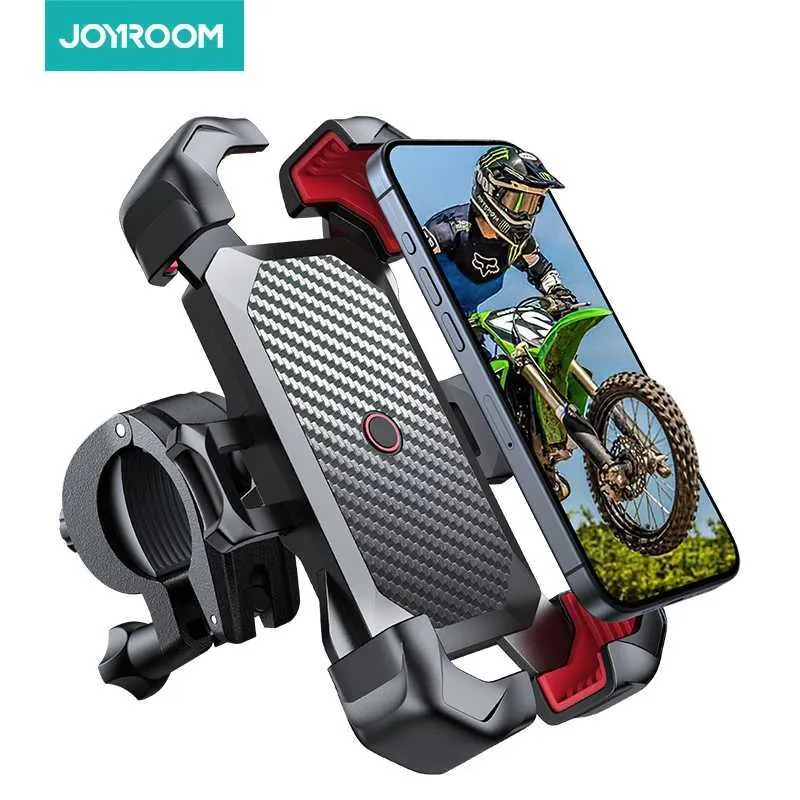 Cell Phone Mounts Holders Joyroom Bike Phone Holder 360 View Universal Bicycle Phone Holder for 4.7-7 inch Mobile Phone Stand Shockproof Bracket GPS Clip Y240423