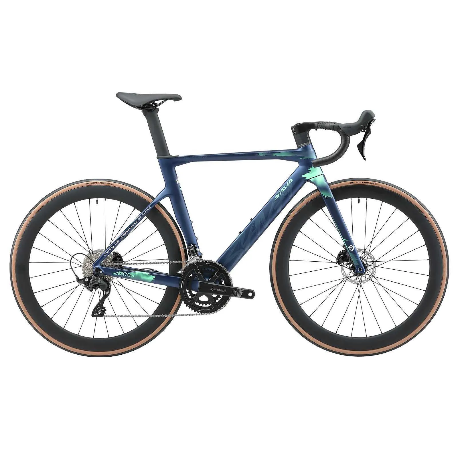 Bikes Sava 2024 Road Bike Carbon Racing Road Bike 700c Bicycle complet UCI Forme de carbone prouvé avec 105 R7120 24 Groupes de disques de vitesses Y240423