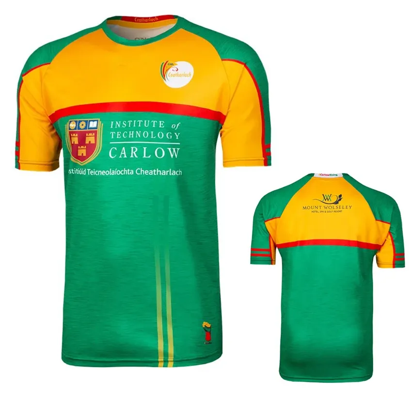 Rugby 2022 Carlow Gaa Away 2stripe Jersey En İyi İrlanda Gömlek Tüm Takımlar