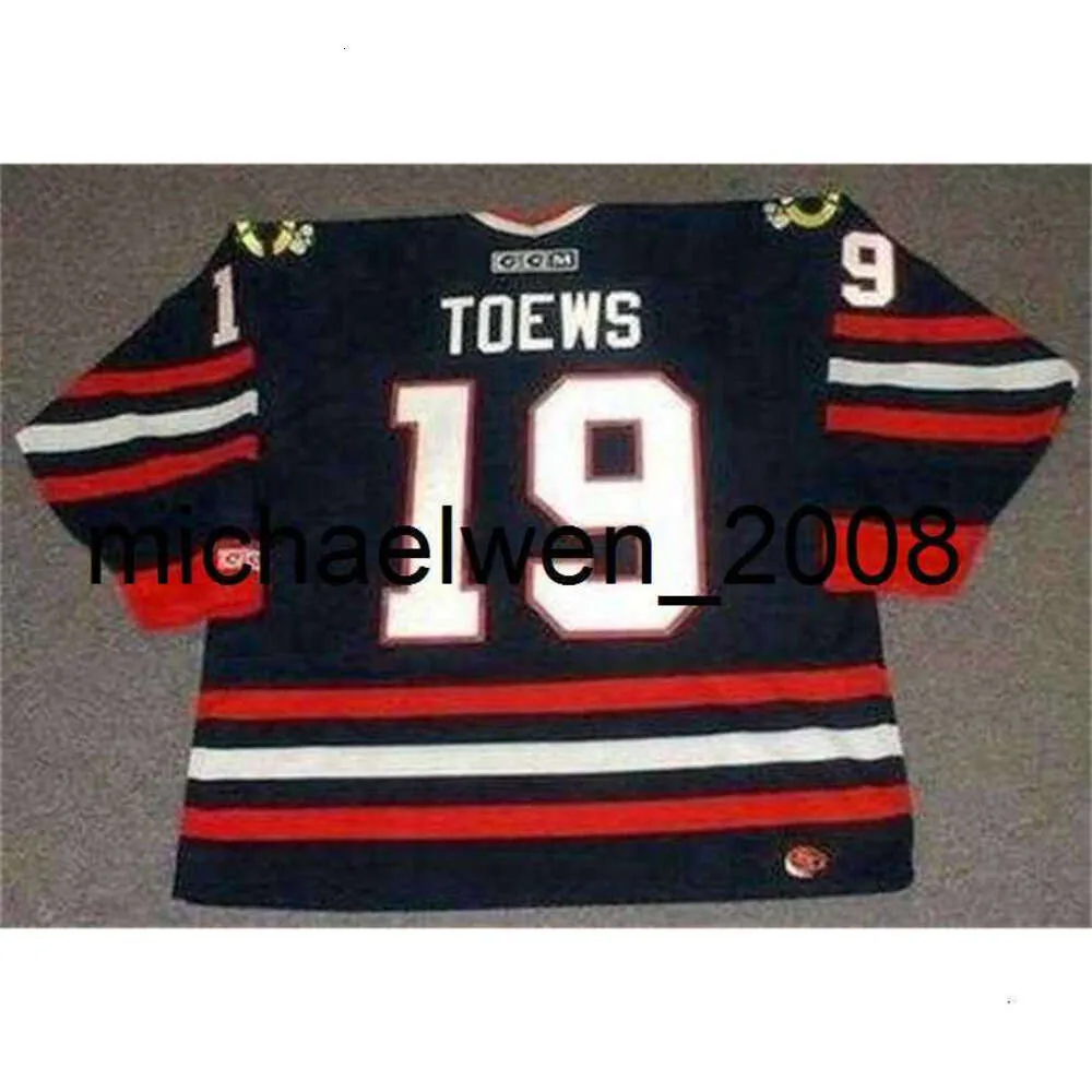 Kob Weng JONATHAN TOEWS CCM Turn Back Alternate Hockey Jersey All Stitched Top-quality Any Name Any Number Any Size Goalie-Cut