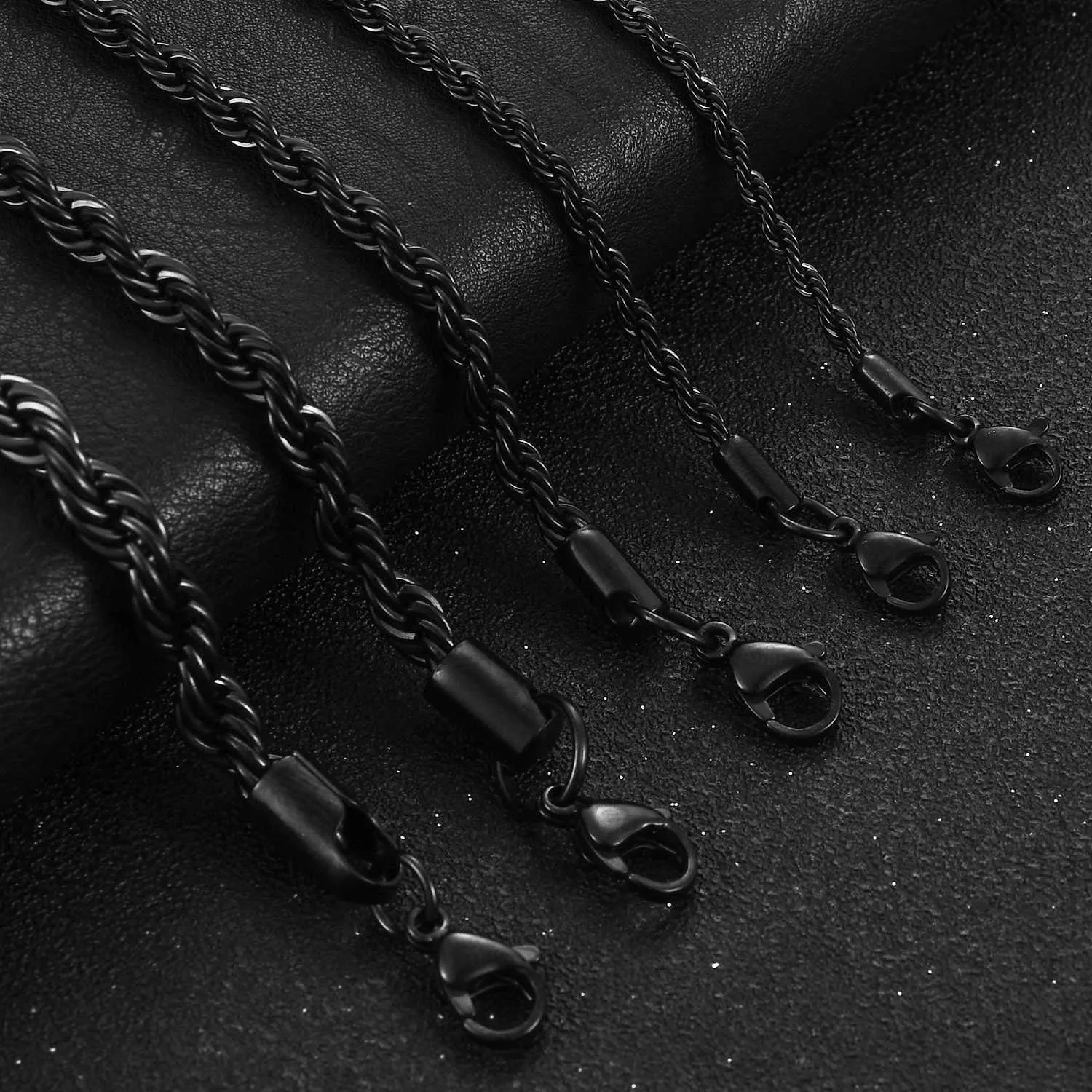 Chaîne En Acier Inoxydable Unisexe - Largeur 2 à 6 Mm - Style Serpent - Modèle Squelette