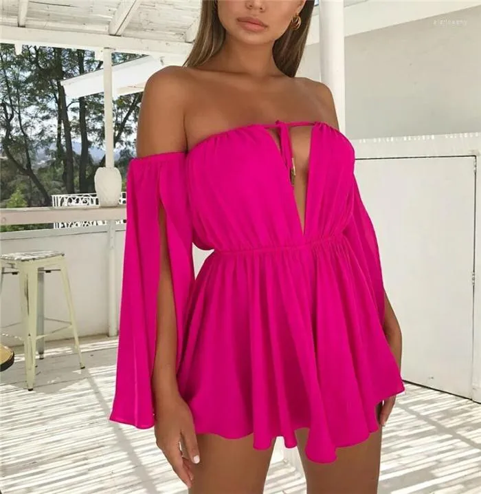 Vestidos informales Fashion Chiffon Wrap Wrap Tube Tube Top Slip Sexy Mini