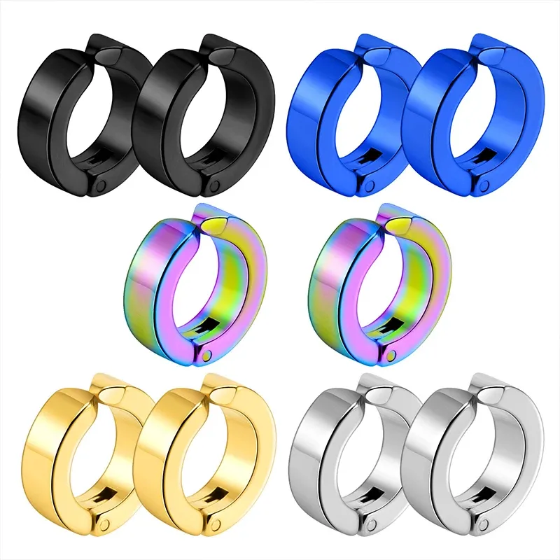 Ohrringe 1Pair Mode Round Circle Ohrclip Nicht piercing ohrringe gefälschte Ohrringe Geschenk für Männer Frauen Schmuck