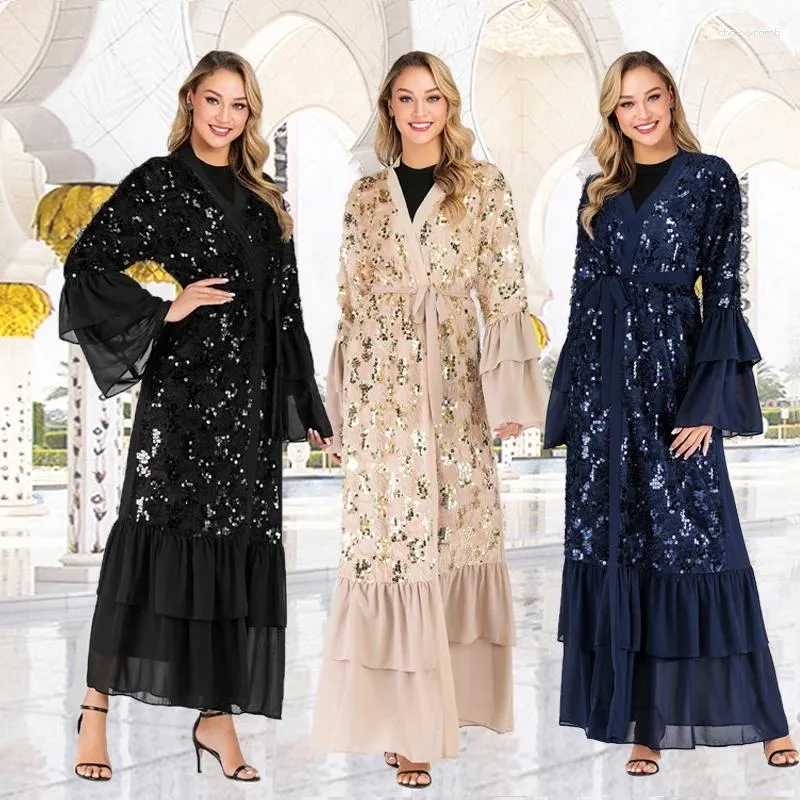 Ethnic Clothing Malaysia Indonesia Cardigan Dubai Muslim Turkish Abaya Lady Moroccan Caftan Party Maxi Dress Arabic Kaftan Girl Robe Gown