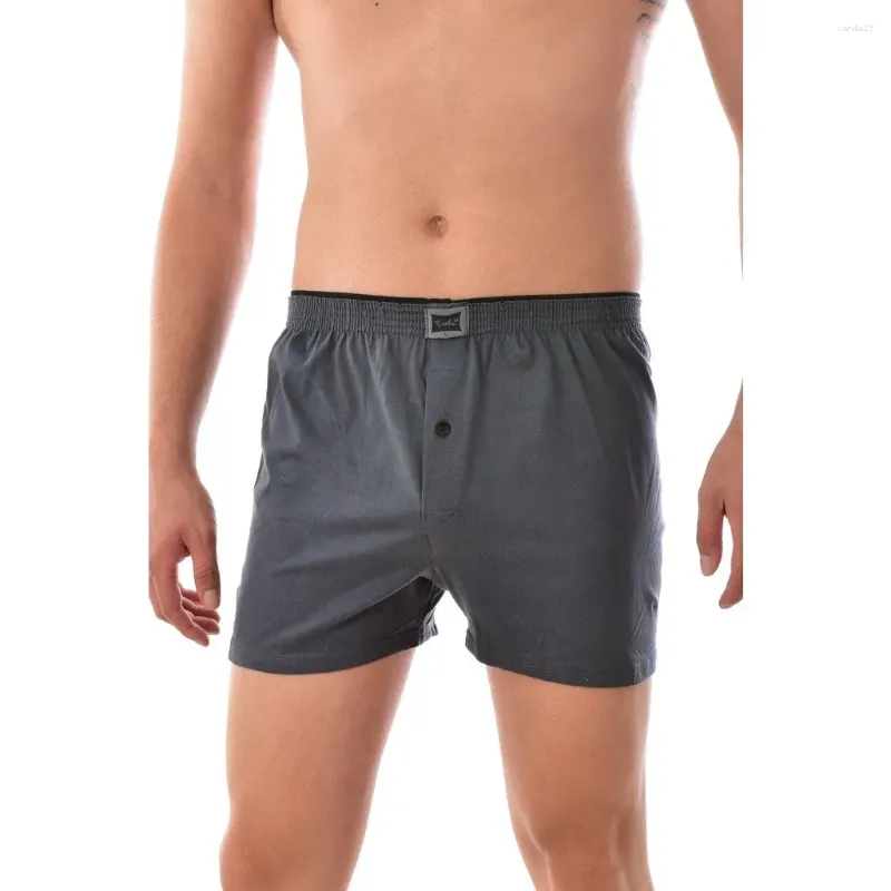 Underpants 6 Stück Passion Baumwollknopf Mann unterbessen Boxer verschiedene Farbe Schwarz grau blau Pack von
