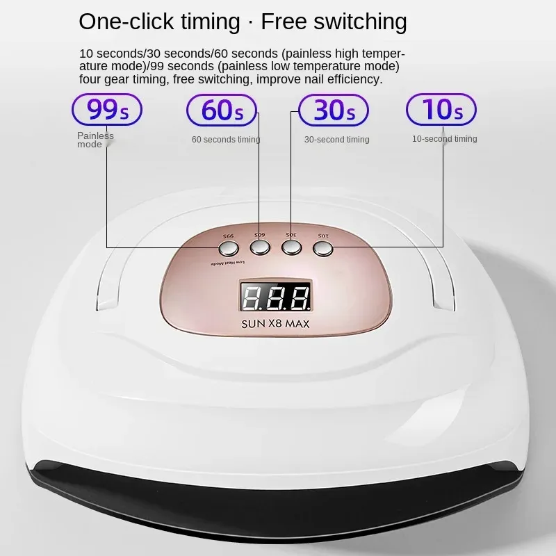 Kits 114w Sunx8 Max Uv Led Lamp Nail Dryer for Drying Gel Polish Curing Light with Motion Sensing Manicure Salon Tool Fast Shipping