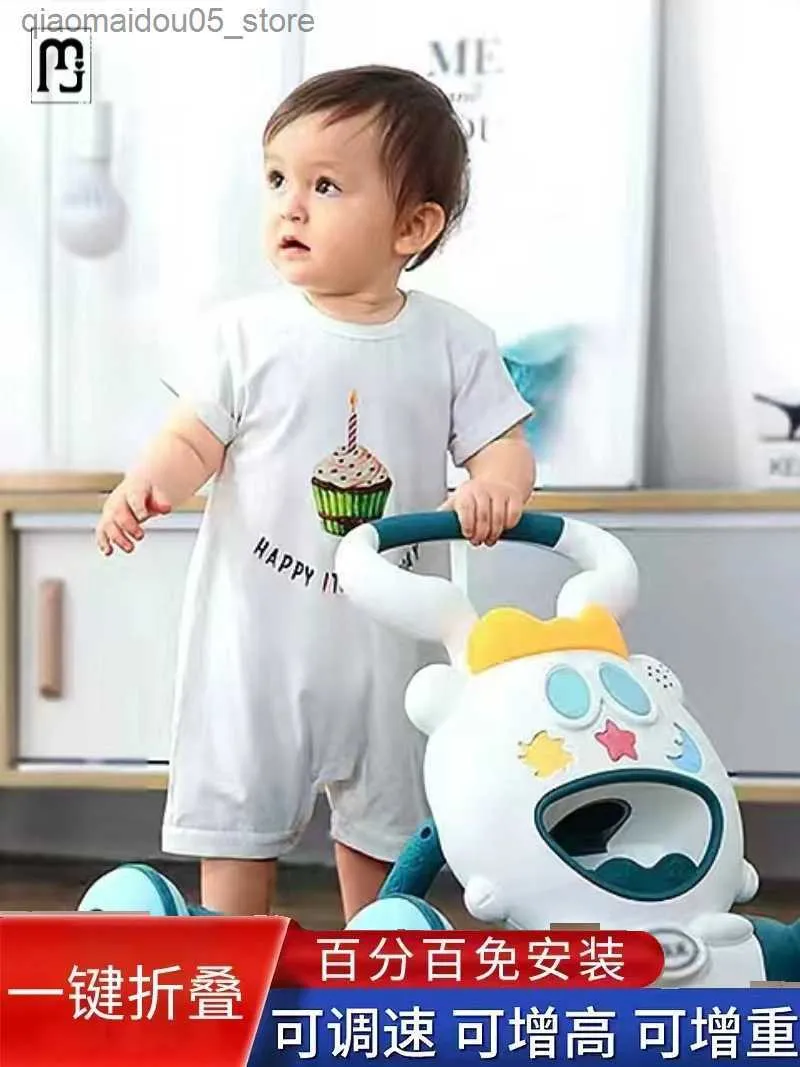 Baby Walkers Hn Bebek Yürüyüş Sepeti Toddler Battaşlı O-Şeklinde Bacak Çok Fonksiyonlu Bacak Anti Anti Rollover Öğrenme ve Yürüyüş Yardım Oyuncak Q240423