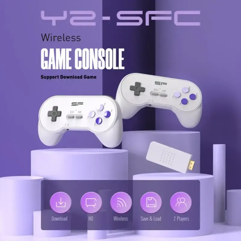 Consoles 16 bits Console de jeu TV rétro sans fil pour Super SNES NES 3000 + Jeux 4K Stick pour SFC Drive