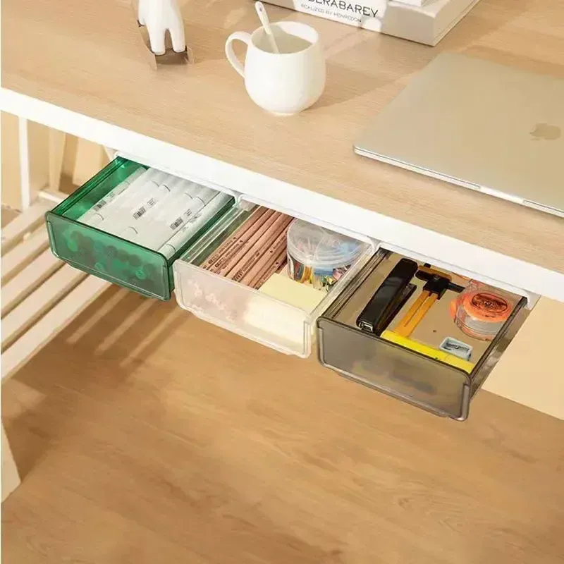 Schubladen unter Schreibtisch Aufbewahrungsschubladen montierte Schreibtischschublade unter Schreibtischschublade angeschlossene Ausrutscherschublade Selfadhäsive Home Organizer
