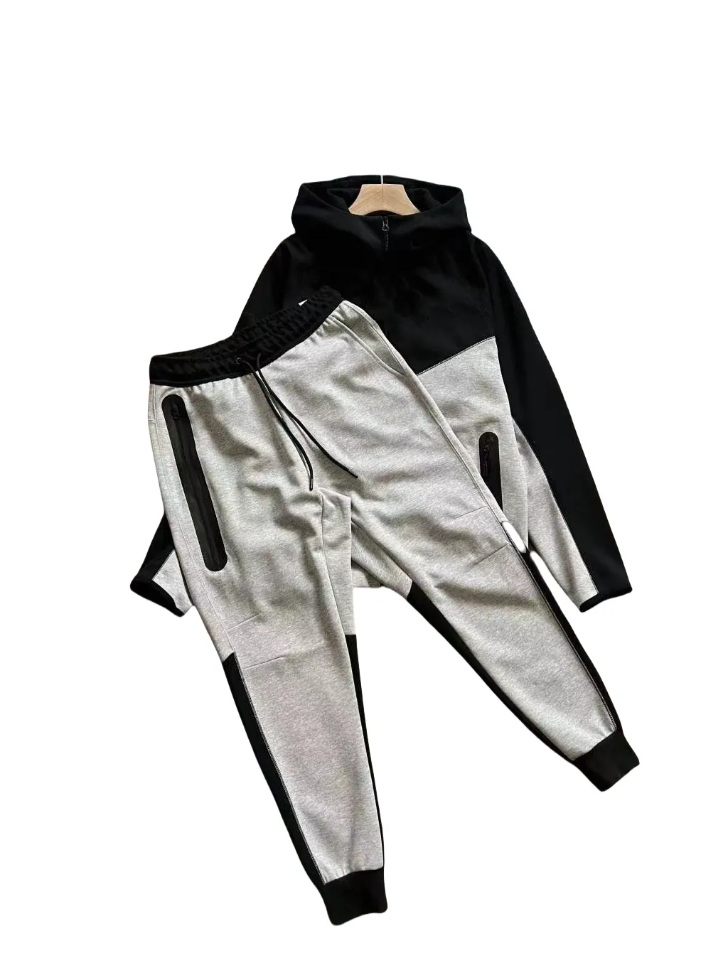 Designer luxuriöser Kapuze mit langärmeliger Jacke Casual Sports Modekleber Ricker Jogginghosen Baumwoll-Kapuze-Mantel-Sportanzug für Männer und Frauen