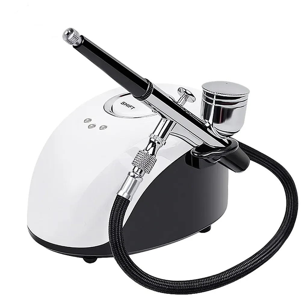 Máquina injeção de água Oxigênio Máquina de oxigênio Facial O oxigênio injetor de compressor educado Conjunto de tinta Airbrush unha Art Tattoo Nano Sprayer