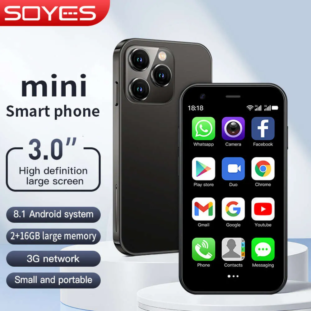 Hot Soyes Soyes XS15 Mini Ultra Small Android Smartphone ، هاتف Google Quad Core Backup