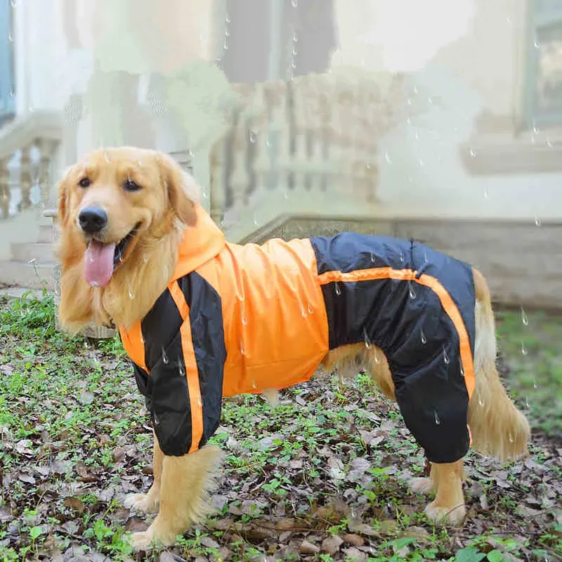 Vestes Grand chien Raincoat Big Dog Vêtements étanches Veste de manteau à sauts Samoyed Husky Labrador Golden Retriever Vêtements Pet Costumes