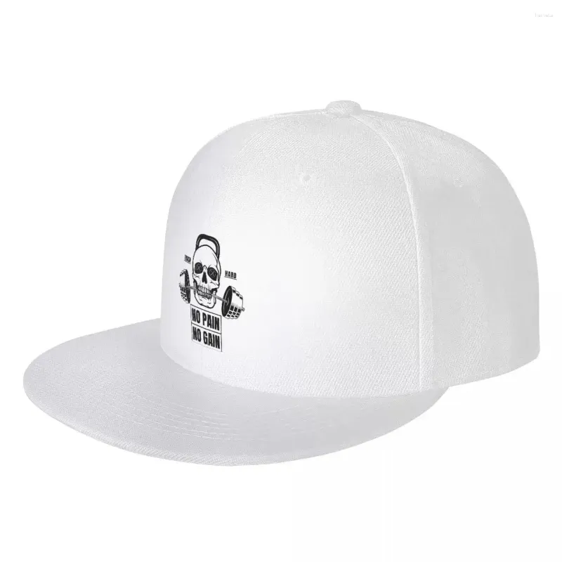 Kapity kulowe fajne bez bólu zyskuj czapka baseballowa Hip Hop Baseball Outdoor Kulturystyka Fitness Gym Flat Drulboard Snapback Hat Dad Hat