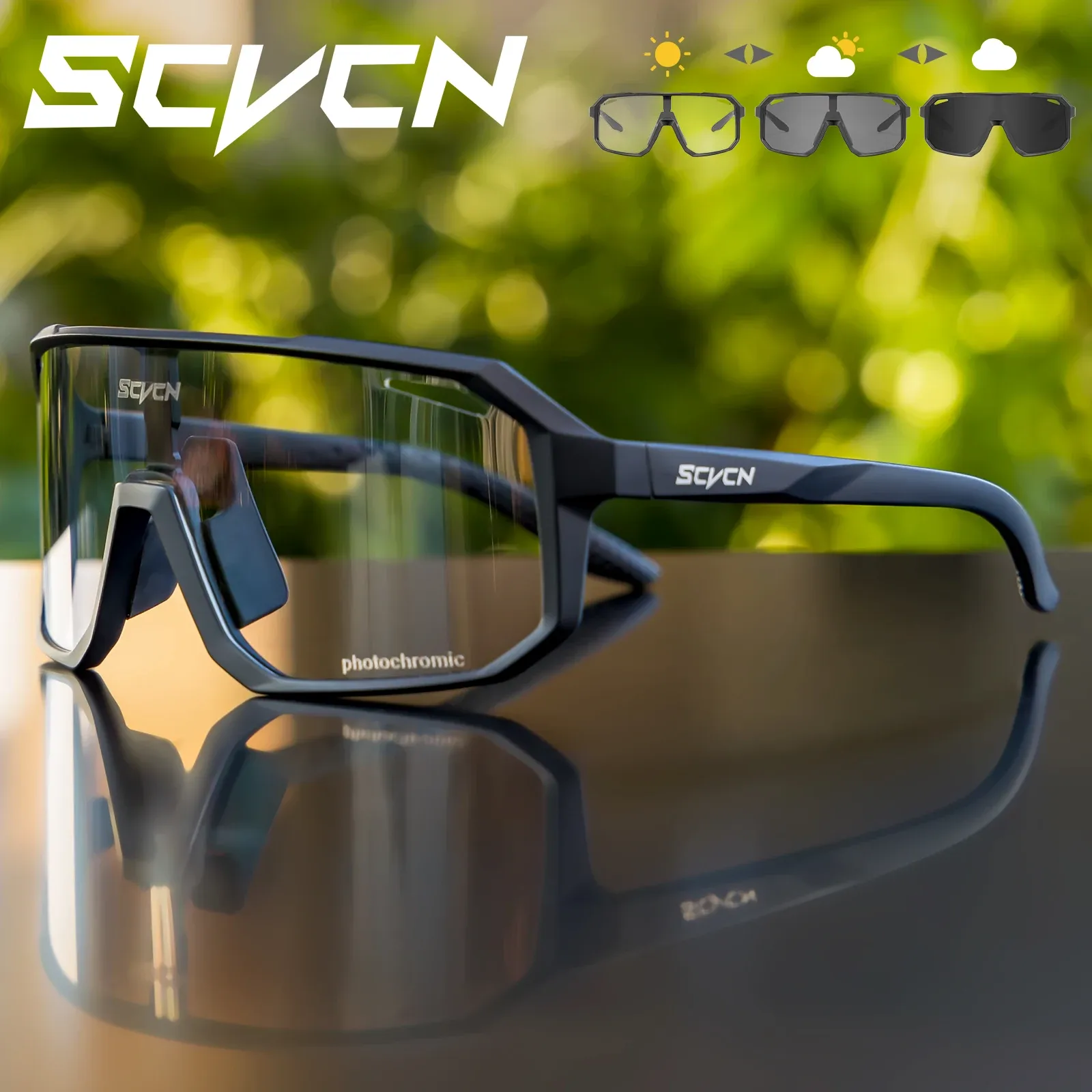 Солнцезащитные очки Scvcn горячие фотохромные солнцезащитные очки мужчины женщины на открытом воздухе спорт езды на велосипеде дорогой велосипед