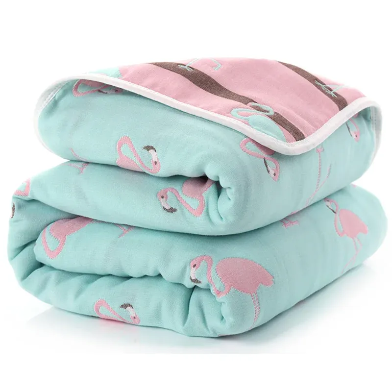 sets Baby Blanket 80*80CM Muslin Cotton 6 Layers Thick Newborn Swaddling Autumn Baby Swaddle Bedding Receiving blanket