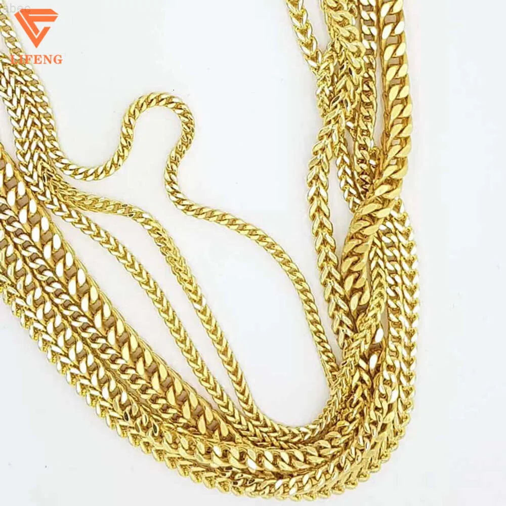 2024 Jóias mais recentes de moda de design 925 prata de alta qualidade 3/4/5mm Hiphop Mens Gold Colar Prism Cut Chain Cut Franco