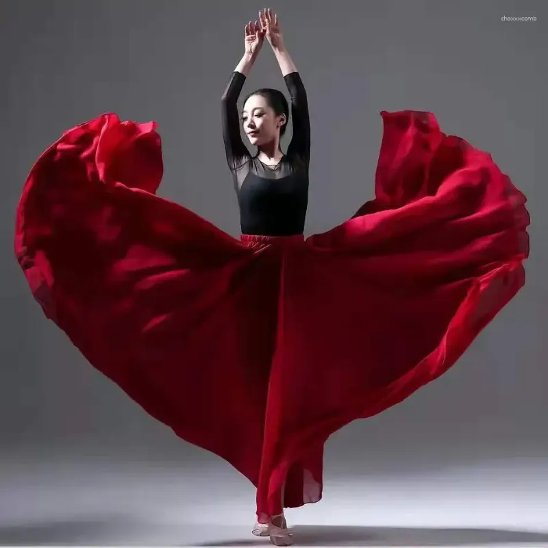 Stage Zużycie klasyczne ubrania taneczne żeńska elegancka spódnica duża huśtawka nowoczesna orientalna hsinchiang ćwicz długą gazę