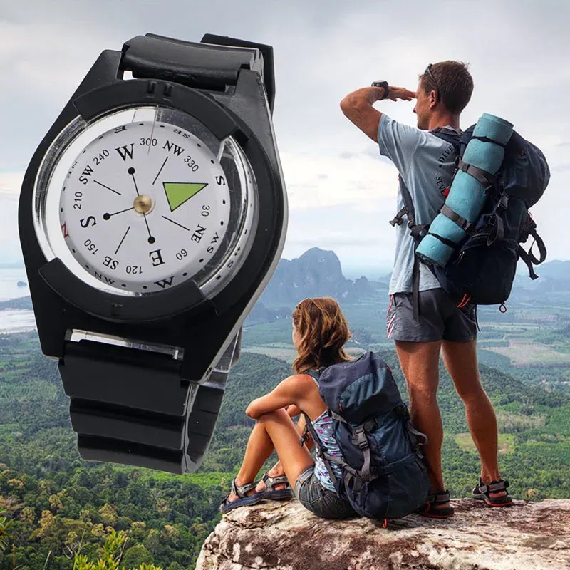 Gadgets Portable Wrist Compass Outdoor Camping Survival Tool Military Tactical Compass EDC For Climbing Hiking Hunting Travel Adventure