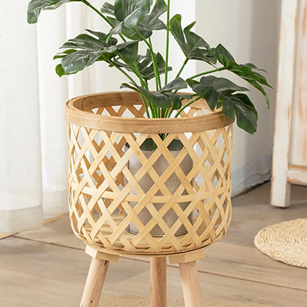 Handmade Bamboo Woven Flower Pots With Stand ... From Huo10, $6.45 |  DHgate.Com