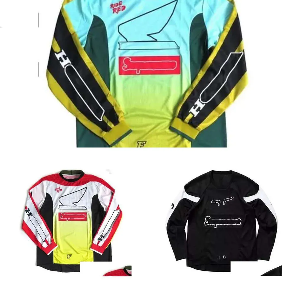 Nya nya motorcykelkläder nedförsbacke Jersey Long Sleeves Motocross Polyester snabbtorkande T-shirt Samma stil är anpassad Drop Delivery Au Dhqeb
