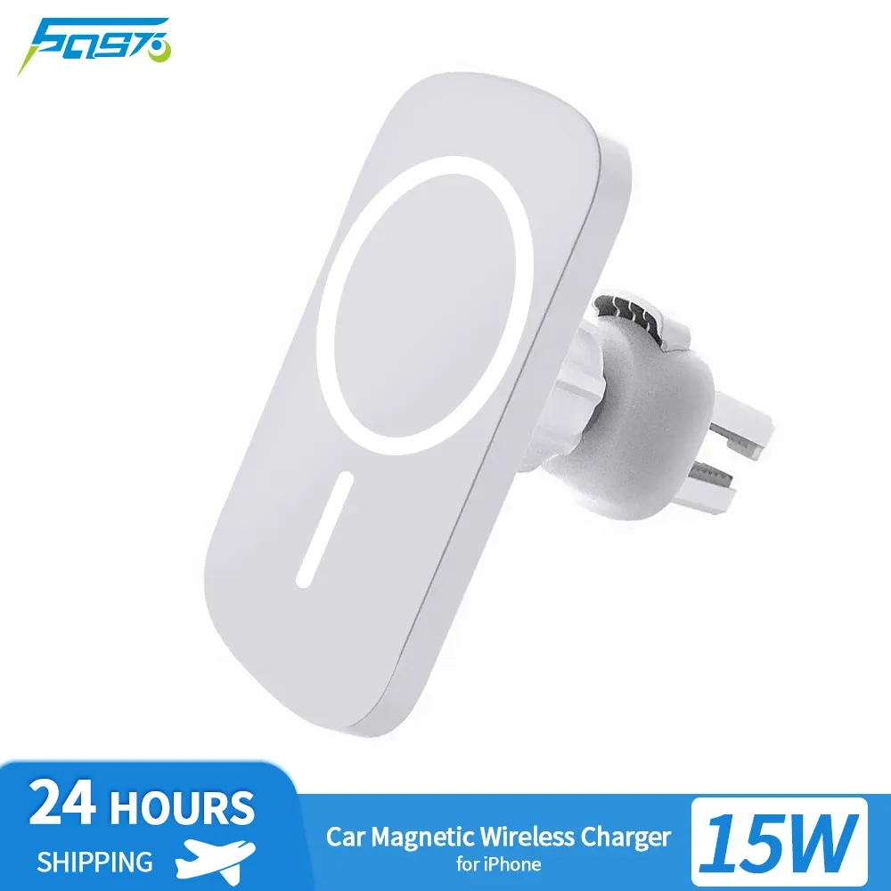 Chargers 15W Magnetic Car Charger Wireless Charger pour iPhone 14 12 13 Pro Max MacSafe Mag SAFE SAFE FAST CHARGING AIR AIR PLEPHED