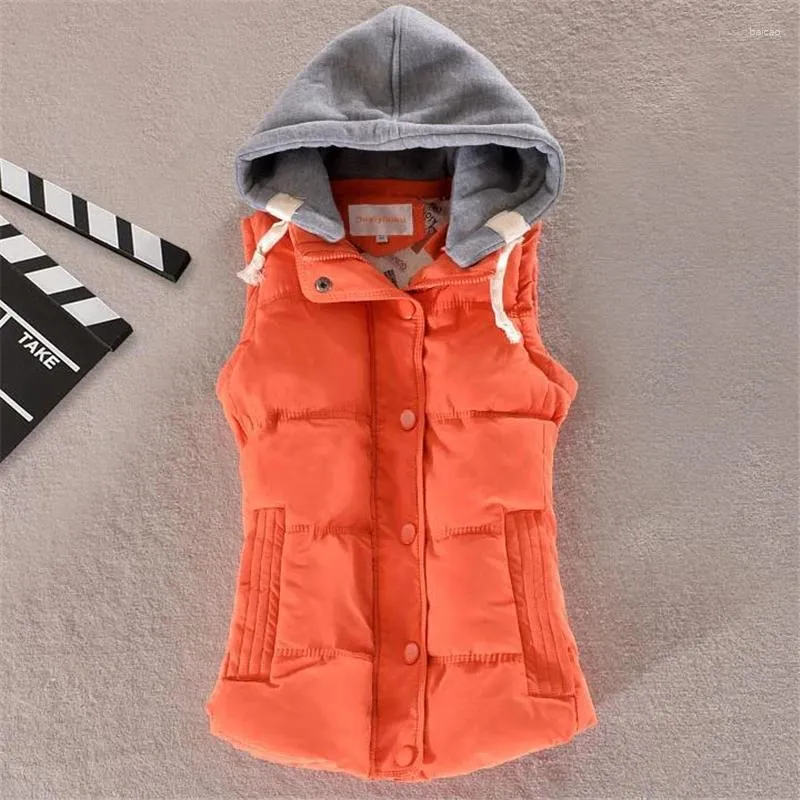 Women's Vests Spring Woman Removable Hooded Warm Down Female Thick Vest Women Doudoune Abajo Waistcoat Parkas Fall