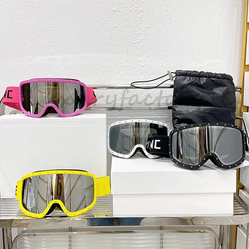 Óculos de esqui de óculos de esqui mascaram óculos de sol protetores de bicicleta com lentes legais de moda magnética