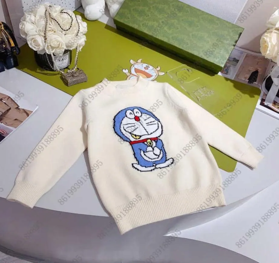 Luxury Baby Kids Pullover Panks tricotés Cashmere Wool Baseball Sweater Childrens Automne Lettre d'impression Conception longue Slee8884313