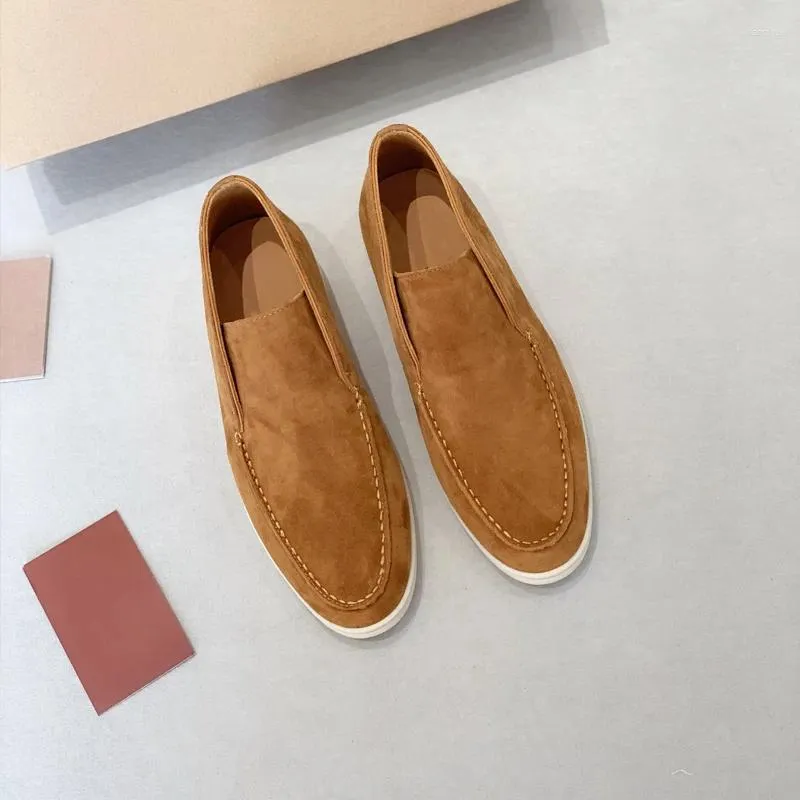 أحذية غير رسمية الشتاء -مبيعًا من جلد الغزال العليا للسيدات المصممة الإيطالية المسطحة LP MEN MENT FASHION