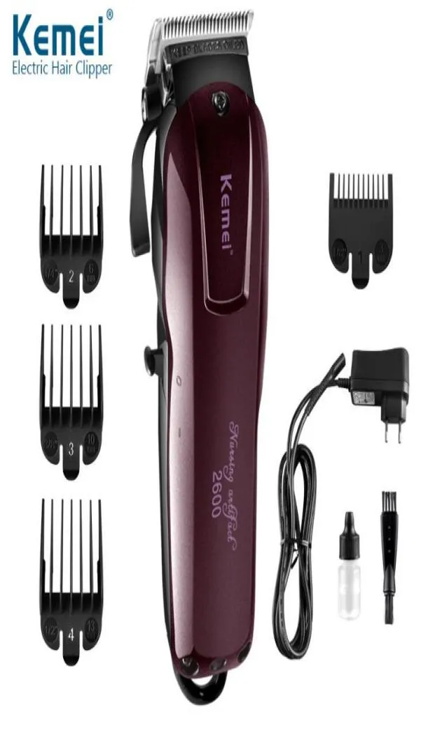 Elektriskt tvättbart hårklippare laddningsbar rakaver Razor Cordless Justerbar Clipper gratis frakt KM-26006657680