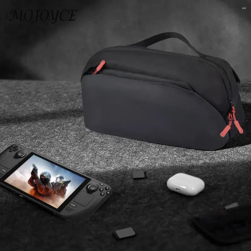 Duffel Bags Game Console Storage Box 900D Oxford Cloth Crossbody resväska dubbel dragkedja stor kapacitet skrapfast för ångdäck switch