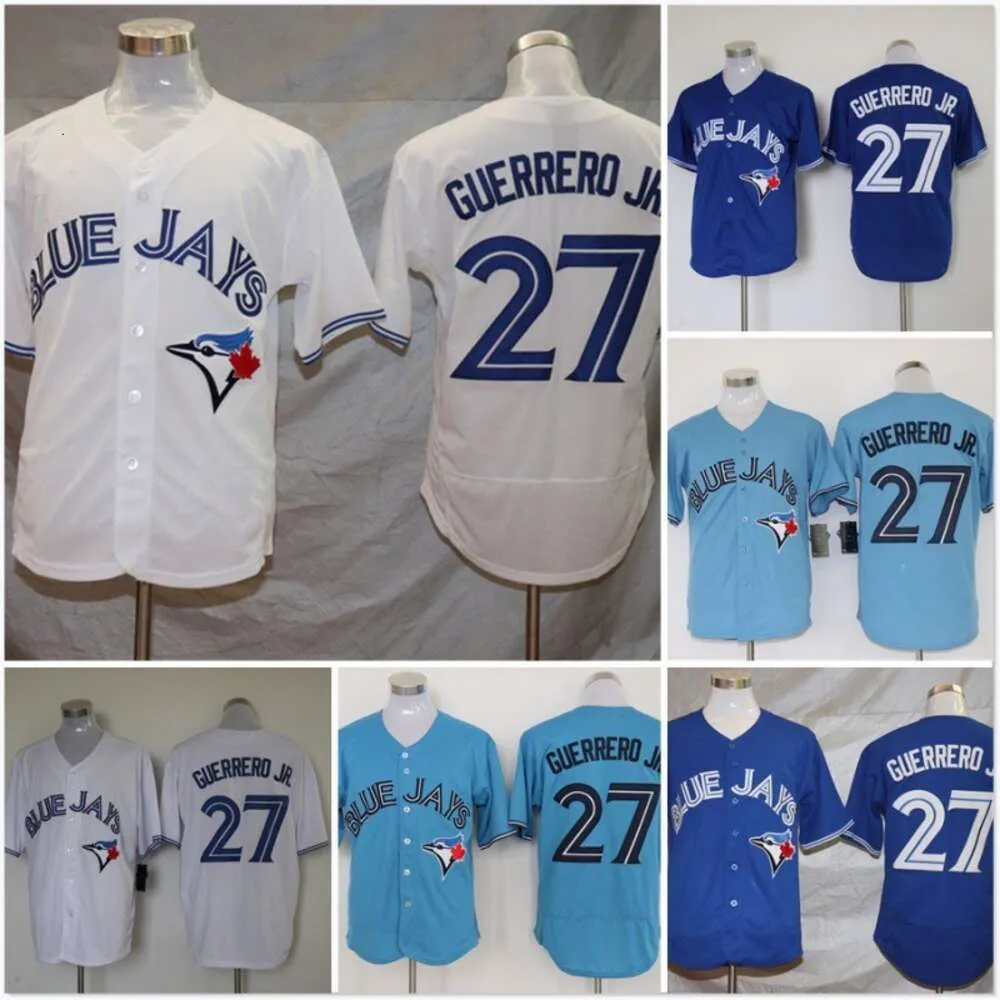 Baseball Jerseys 2021 New Toronto Bluebirds Jersey Ball Uniform #27 Baseball Jersey Sports Loose Button T-sleeve Shirt