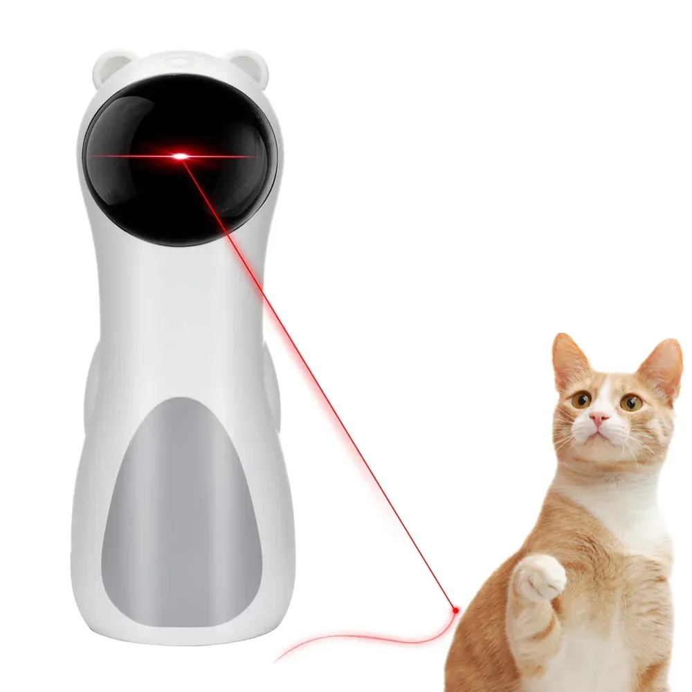 Toys Funny Cat Laser Laser Pollenino a infrarossi giocattolo automatico a led a led addestramento interattivo training multiangle robot carge