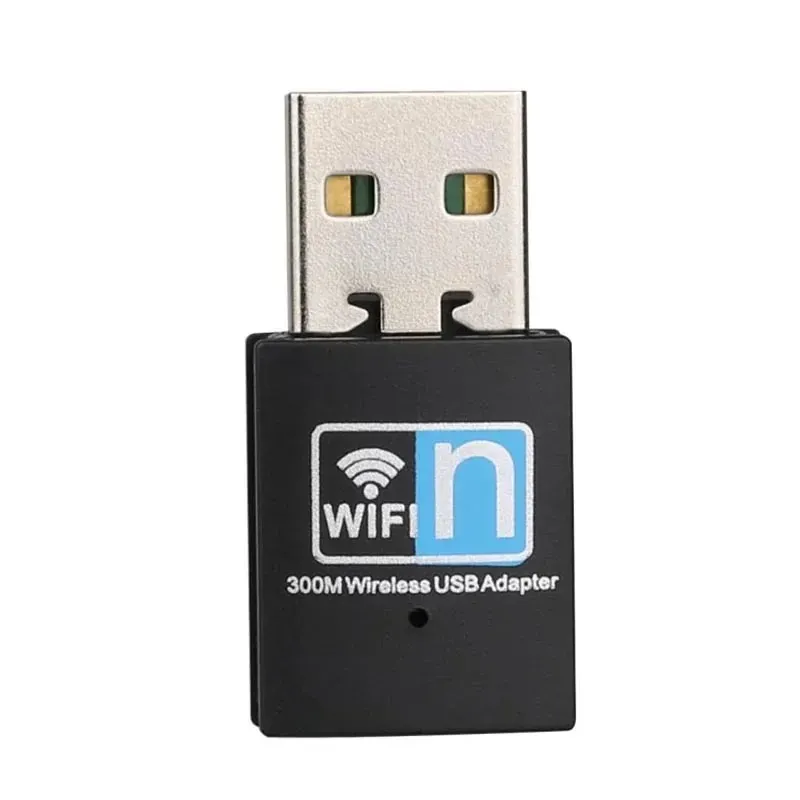2024 USB 300Mワイヤレスネットワークカード20 IEEE 80211b/g/n信号送信と受信用のミニWiFiレシーバー