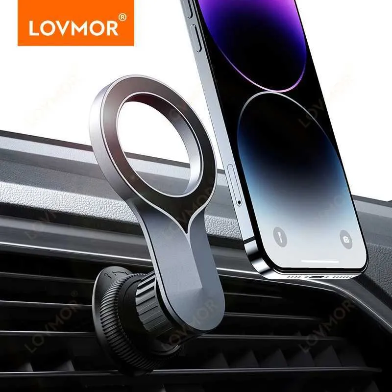 Téléphone portable supporte les supports Magsafe Magnetic Phone Hateder Car Mount Mount Mount Portez pour le support de voiture IPhone Hands Iphone Free pour iPhone 14 13 12 Y240423