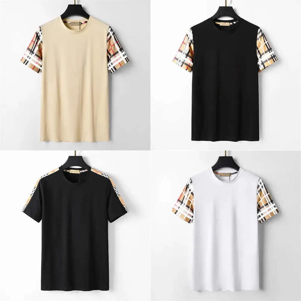 Herenontwerper T-shirts zwart-witte kleurbeer plaid streep merk 100% katoenen anti-rimpel ademende zachte mode casual straat variëteit van stijlen3xl br