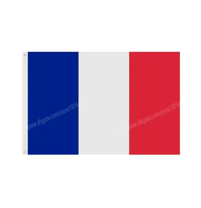 Bandeira da França Banner Nacional de Poliéster Voando 90 x 150cm 3 bandeiras de 5 pés em todo o mundo em todo o mundo Outdoor3643969