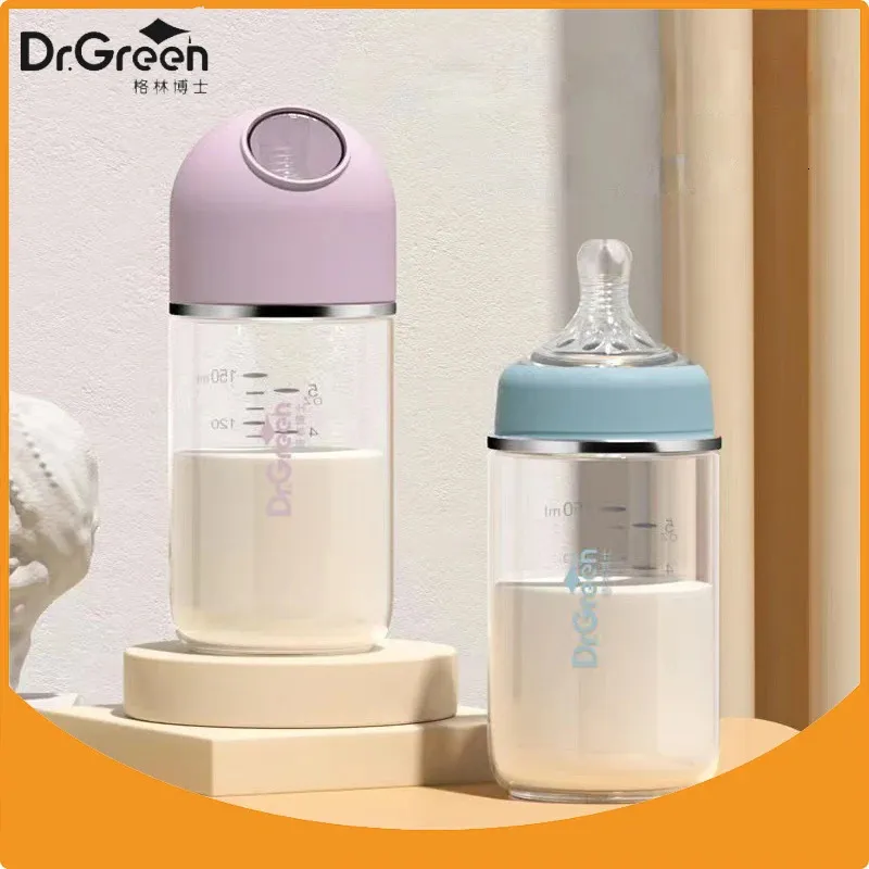 Dr.Green Wide Mouth Bottle Upgrade Professional born High borosilicate Glass 150mL/240mL Washable Bottles 240420