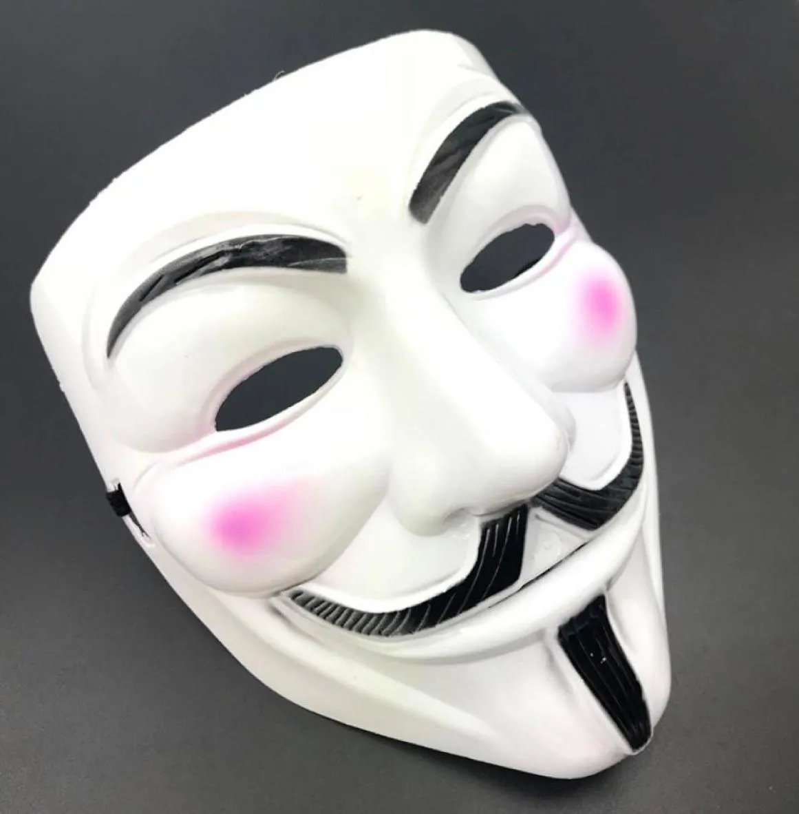 2Color Halloween Cosplay Masks Masquerade Masks Full Face V Vendetta Anonymous Guy Fawkes Mask för Vendetta Anonym Valentine BA8282472