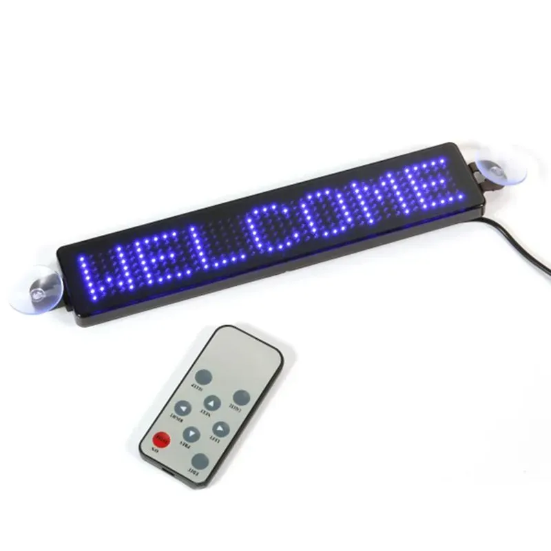 12V programmable car LED display Sign advertising scrolling message vehicle taxi LEDs window signs remote control with sucking disk