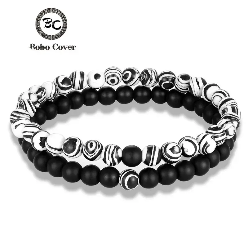 Stränge Großhandel billige Natursteinperlen Armbänder Frauen Männer Paar Charme Armband Tiger Augen Lava Stein Mode Schmuck Dropshipping