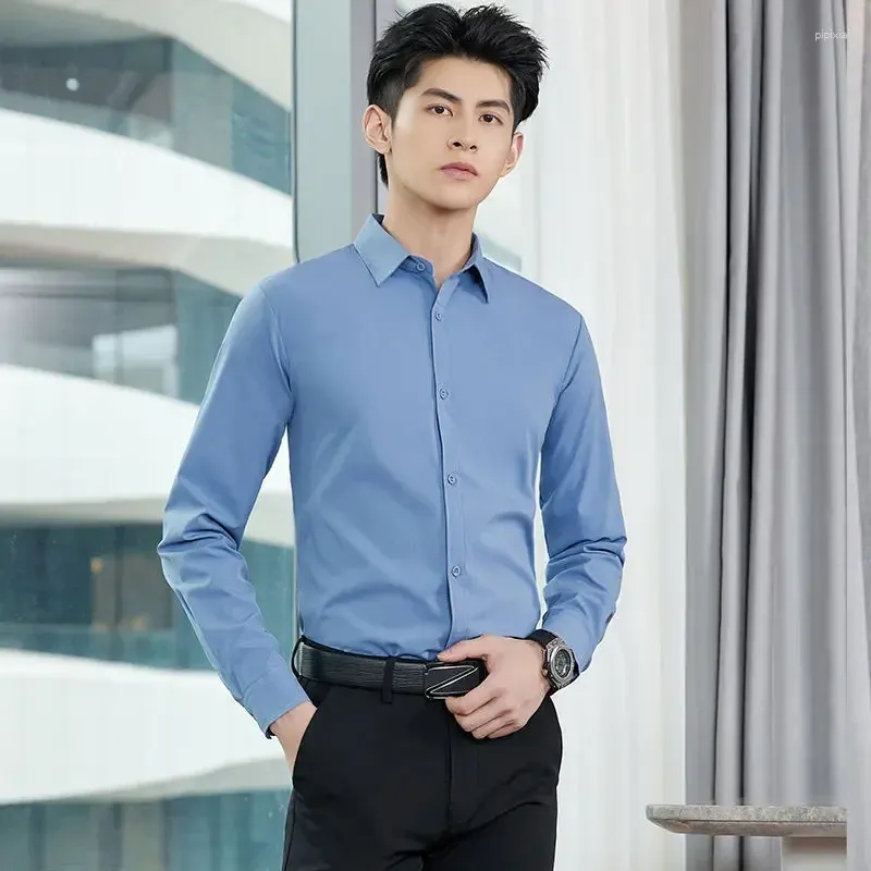 Chemises de robe pour hommes chemises Business Business Office pour hommes Formal xxl Aesthetic Social Hipster Original S mode 2024 Korean Style I