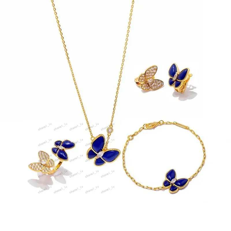Jewelry Designer Classic Fashion 4/ Four-leaf clover Clover Flower Designer Bracelet Necklace High quality Anniversary Gift Band box 629