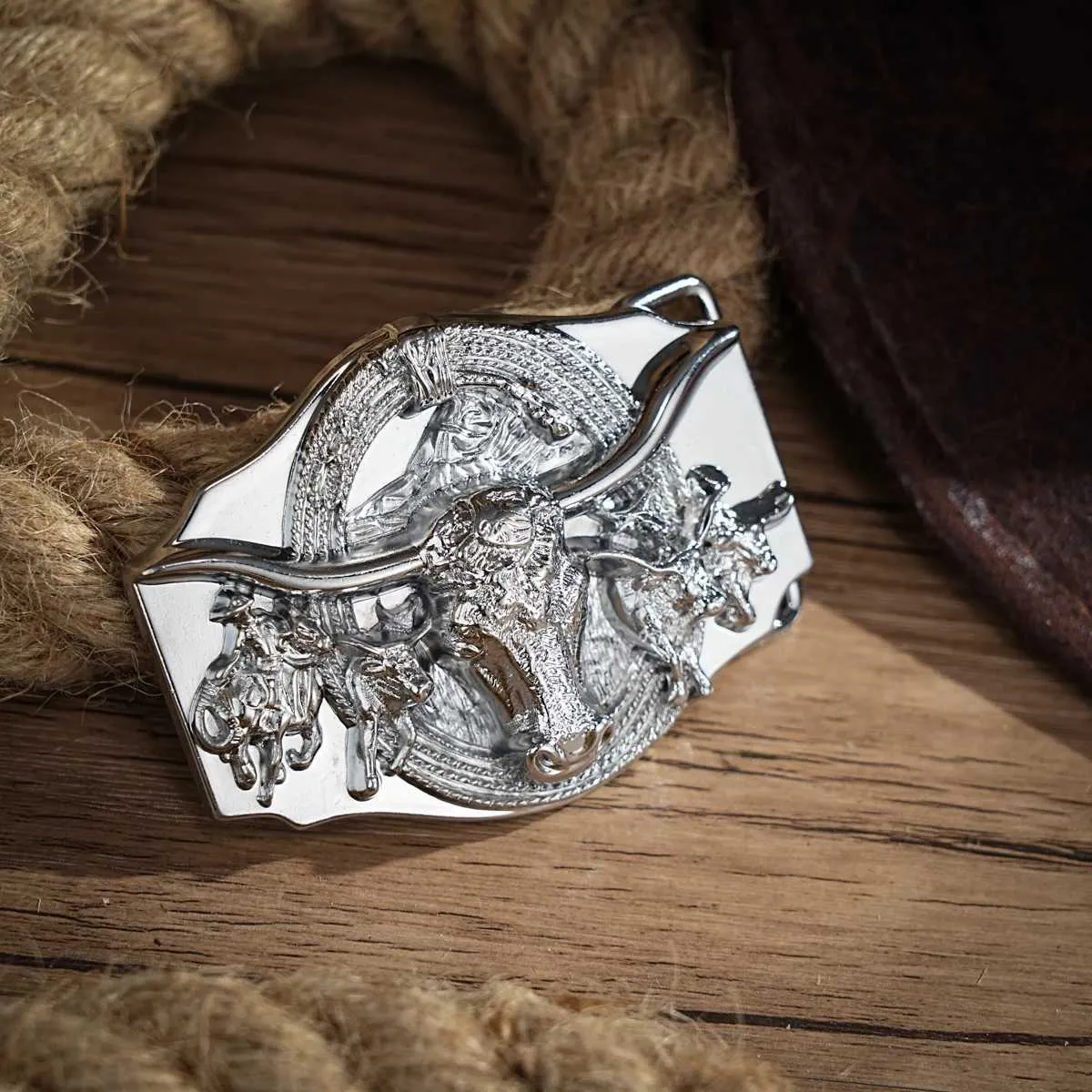 Midjekedjebälten Western Belt Buckle Initial Vintage-cowboy Rodeo Silver Large Skull Belt Buckle For Men Women Y240422