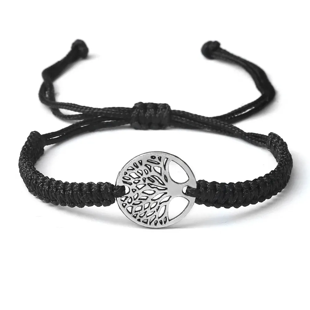 Bracele bracelets à corde tresse à la main arbre de vie bracelets ajusté pour femmes hommes cadeau bracelet charme amitié amitié
