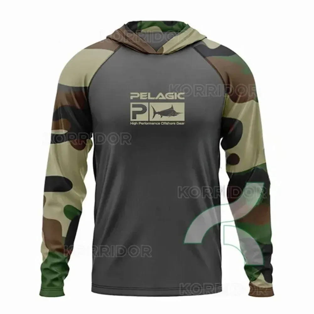 Accessoires chemises de pêche pélagique camouflage camouflage tshirts de protection solaire vêtements de pêche camisa de pesca costume de pêche antiv