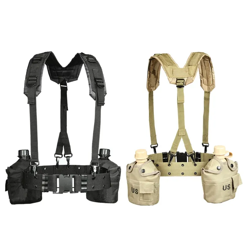 Safety Outdoor 1000D tactical belt for men military Combat Belt Hshaped Padded Soft Adjustable Belt sling shoulder strapY belt